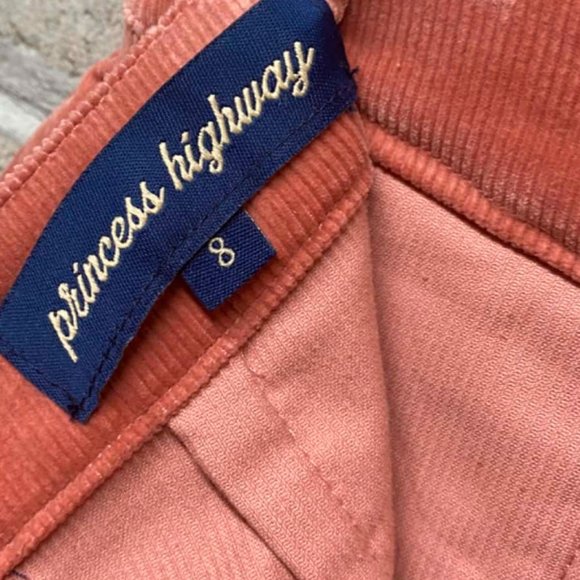 PRINCESS HIGHWAY Autumn Pink Cord Corduroy High Waisted A-line Mini Skirt - Picture 10 of 10